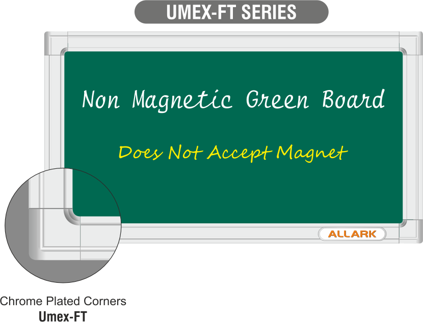Non-magnetic green chalk board detail 5